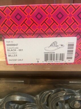 Miller Patent Calf  Sandal – Black size 9